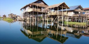 Inle floating villages